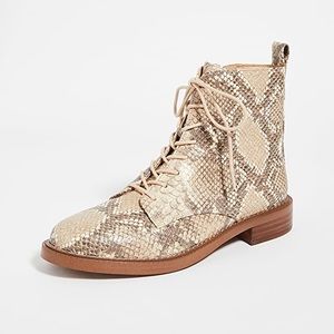 Sam Edelman | Shoes | New Sam Edelman Nina Snakeskin Combat Lace Up ...